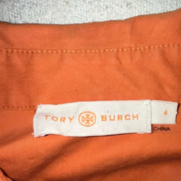 Tory Burch Artist Cotton-Poplin Shirt Dress orange - Picture 6 of 8